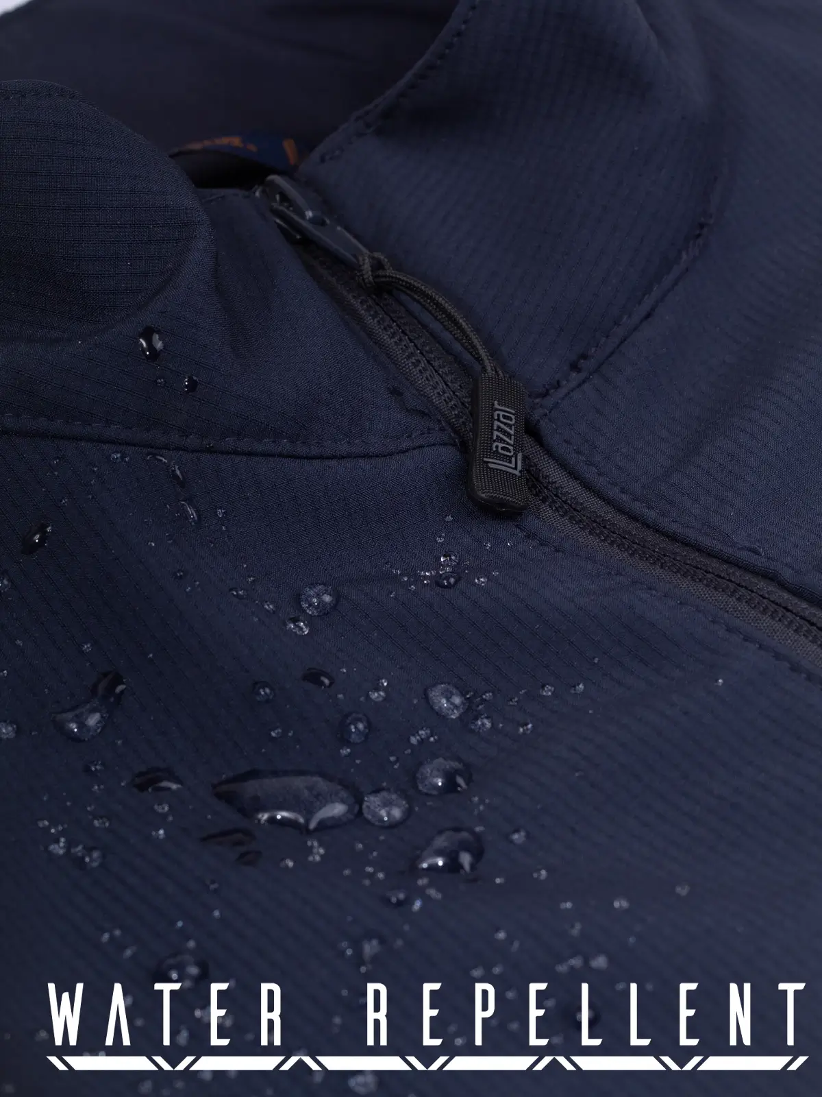 BC model BC waterproof jacket with rear view