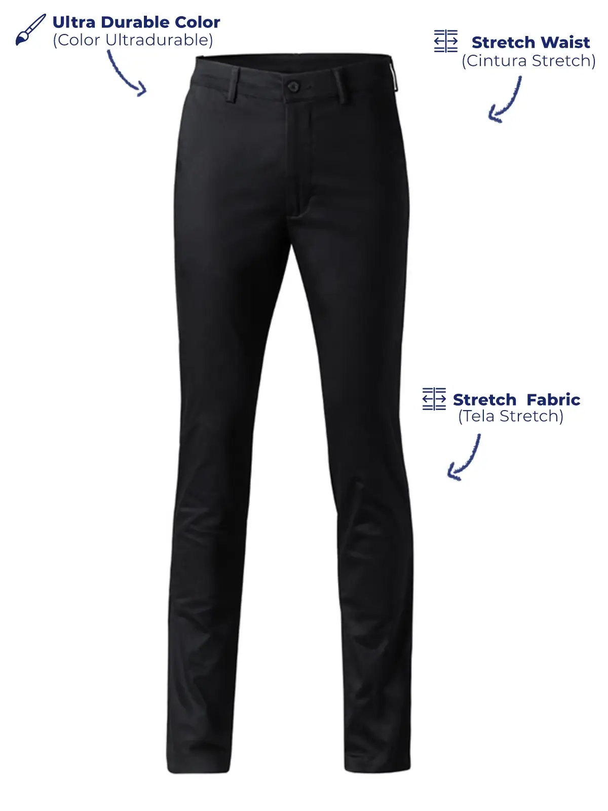 Pantalones ejecutivos color negro